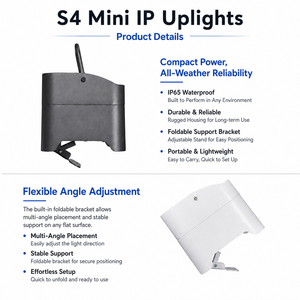 IP65 Outdoor Wireless Battery Par <b>Light</b> 4x18W RGBWA UV <b>LED</b> Uplight for Wedding Event Lighting - Product Image 5