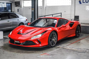 Nouveau kit carrosserie style NT pour Ferrari F8 en fibre de carbone sèche : Lame avant, jupes latérales, diffuseur arrière, spoiler et angle de carrosserie - Product Image 6