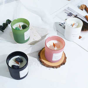 Velas Aromáticas de Cera de Soya de Lujo Personalizadas con Etiqueta Privada, Hechas a Mano, en Forma de Pilar, en Frasco de Vidrio, con Aroma a Cristal, para Días Festivos, de Larga Duración - Product Image 5