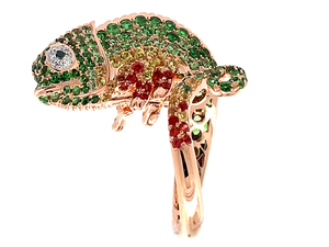 Anillo clásico de latón chapado en oro de 18 quilates para mujer, con circonita grande y duradera, diseño de animal, ideal para bodas, compromisos y fiestas. - Product Image 3