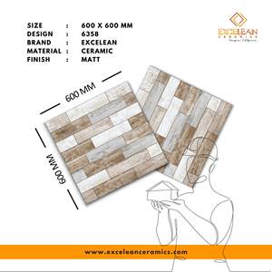 Nouveau design Carreaux de sol en bois imprimés numériquement SGVT Matt Chambres et espace de vie Water & Scratch Proof Pisos Azulejos 60*60 cm - Product Image 2