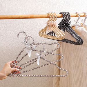 Custom Adult Plastic Pearl Beaded Bow Clothes Dress <strong>Coat</strong> <strong>Hanger</strong> Wedding for Kid <strong>Children</strong> Save-Space Storage Organizer Dry Rack - Product Image 1