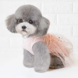 New ăn mặc thiết kế Dog váy Pet quần áo Dog quần áo đáng yêu 100% cotton Dog quần áo