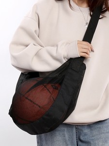 Sac de sport en maille à fermeture éclair pour <span class=keywords><strong>femme</strong></span>, portable à une épaule, pour le transport de ballons de volley-ball, de <span class=keywords><strong>basket</strong></span>-ball et de football, idéal pour les étudiants - Product Image 5