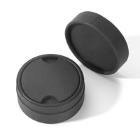 Boîte cylindrique en papier avec logo personnalisé, conteneur rond en papier noir pour poudre libre, boîte à poudre cosmétique avec couvercle tamis, nouvelle arrivée