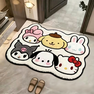 <span class=keywords><strong>Tapis</strong></span> antidérapant en forme de Hello, en flanelle douce, lavable, paillasson mignon de dessin animé pour chambre d'enfant, <span class=keywords><strong>tapis</strong></span> de salon - Product Image 3