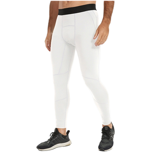 <b>Mens</b> Sport Leggings Custom Logo Compression Tights Factory Wholesale Breathable Athletic <b>Base</b> <b>Layer</b> Pants Importer Choice - Product Image 2