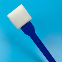 Bâtonnet long en polypropylène avec embout en mousse de polyuréthane, écouvillon pour tests environnementaux, écouvillon pour prélèvement de surface avec tête détachable