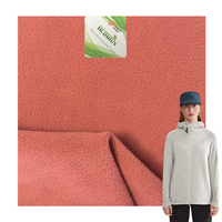 Tissu en microfibre respirant pour filles, en polyester recyclé, tricoté métallisé, sergé, teint par nouage, double brossage, simple brossage + brossage du dos