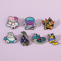 Broche de Aleación con Diseño de Pokémon, Accesorios de Anime, Gengar, Garchomp, Pin Metálico con Efecto de Goteo de Aceite, Decoración
