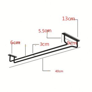 Wall Mounted Decorative Metal Hanging Cabinet Stemware Champagne Wine Cup Glass Rack Holder Storage for <b>Bath</b> Shower - Product Image 6