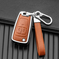 Housse de porte-clés en métal pour Chevy Chevrolet Camaro Cruze Impala Equinox Volt Spark Sonic télécommande pliable