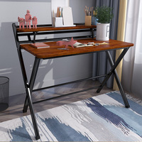 Mobilier de bureau moderne et simple Bureau d'ordinateur pliable en métal simple et élégant