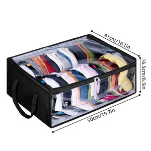 Bolsa Organizadora de Gorras Apilable y Estructurada para Gorras de Béisbol, Estuche Organizador Plegable con Cierre - Product Image 1
