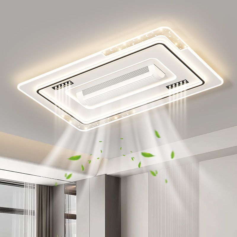 105cm Modern LED Bladeless Ceiling Fan Light Quiet Flush Mount Ceiling Lamp with Remote Control for Home Hotel Office OEM