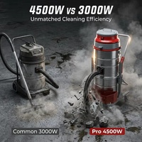 Aspiradora Industrial de 4500W, 90L, de Alta Resistencia, para Polvo Húmedo y Seco, para Fábrica/Taller, con Filtro HEPA y Agitador Manual