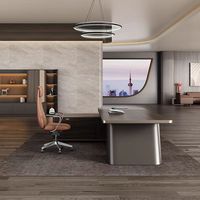 Bureau de direction moderne de luxe avec armoires, établi en bois de haute qualité, conception modulaire de meubles de bureau