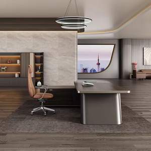 Dolaplı lüks Modern yönetici masası, yüksek kaliteli ahşap tezgah, ofis mobilyalarının modüler tasarımı - Product Image 4