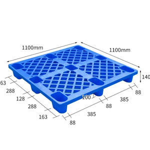 พาเลทพลาสติก HDPE ยูโร ขนาด 9 ฟุต แบบหน้าเดียว 4 ทางเข้า สำหรับใช้ในคลังสินค้าอุตสาหกรรม โครงเหล็ก ยี่ห้อ <span class=keywords><strong>SHUNMEI</strong></span> รับน้ำหนักได้ 1 ตัน - Product Image 1