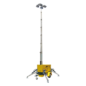 Tour d'éclairage mobile hydraulique diesel LED IP65 de 9 m avec générateur diesel portable sur remorque pour chantier routier extérieur - Product Image 4
