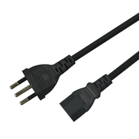 SIPU-cable de alimentación de núcleo de cobre puro de 6,8mm para ordenador o portátil, 3 pines, venta al por mayor, Brasil