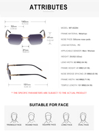Lunettes de soleil carrées UV400 sans monture coupe diamant KAJILA tendance styliste tendance avec logo personnalisé lunettes de soleil pour femmes hommes
