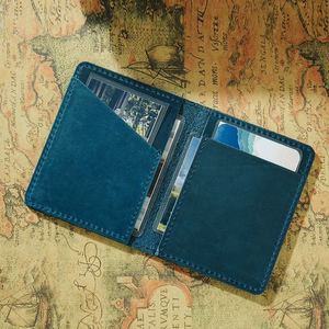 Tarjetero Multifuncional Portátil Hecho a Mano de Cuero Crazy Horse Vintage, Ultrafino, de Cuero Genuino para Tarjetas de Crédito - Product Image 2