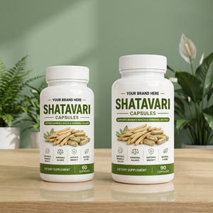 Capsules de Shatavari 60 unités – Complément Herbal Naturel pour Femmes, Enfants et Adultes – Soutien Immunitaire, Équilibre Hormonal – Formule Végétarienne - Product Image 1