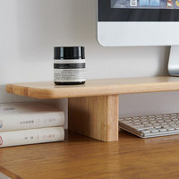 Support d'écran d'ordinateur surélevé en bois massif avec rangement intégré pour bureau et organisation de poste de travail