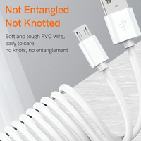 Cable de Datos Magnético Micro USB V8 de Carga Rápida 1M 2A con Conductor de Cobre Puro para Computadora, Impresora y Teléfonos Móviles