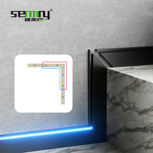 Plinthe murale en alliage d'aluminium <span class=keywords><strong>de</strong></span> conception moderne avec éclairage LED pour escalier, <span class=keywords><strong>couloir</strong></span>, éclairage <span class=keywords><strong>de</strong></span> carrelage mural - Product Image 3