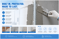 Profilé d'angle métallique pour plâtrage, protection murale perforée galvanisée