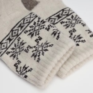 Tất len ​​cừu trẻ em Tất mùa đông cho trẻ mới biết đi Thiết kế họa tiết 100% tự nhiên Mông Cổ mềm mại ấm áp Bông tuyết MN MONECO - Product Image 5