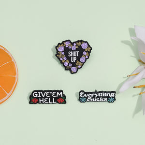 Donnez-leur l'enfer tout suce émail broches <span class=keywords><strong>sac</strong></span> à dos vêtements métal revers Badge chemise col broches accessoires <span class=keywords><strong>pour</strong></span> amis - Product Image 3