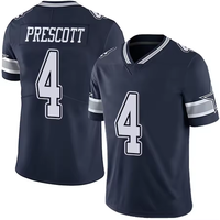 Maillots de football de Dallas 4 Prescott 88 Lamb 11 Parsons, maillot de football américain cousu