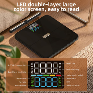 เครื่องชั่งน้ำหนักอัจฉริยะ บลูทูธ ไวไฟ ชาร์จไฟได้ พร้อมหน้าจอ LED สำหรับใช้ในบ้าน เพื่อสุขภาพและฟิตเนส - Product Image 4