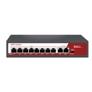 KICO nhỏ gọn 8 PoE + 2 uplink + 1 SFP 1000Mbps Ethernet RJ45 Switch IP mạng Router với lớn video giám sát và AP liên kết - Product Image 1