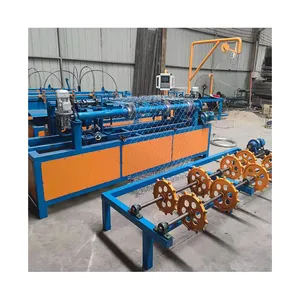 2 worms fully automatic chain link fence making machine with compact roll