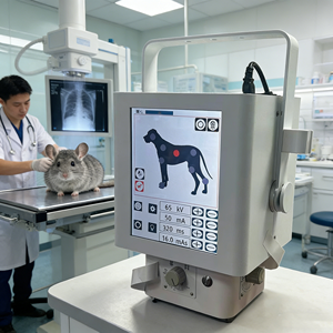 Sistema Portátil de Rayos X Digital Veterinario <span class=keywords><strong>DR</strong></span>, Máquina de Rayos X Ligera con Generador de Alta Frecuencia de 5.6kW, 8kW Opcional - Product Image 4