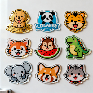 Tùy chỉnh Acrylic tủ lạnh nam châm; Kawaii chó, Gấu trúc, hổ, Fox, khủng long, mèo Thiết kế động vật cho nhà bếp trang trí nội thất - Product Image 1