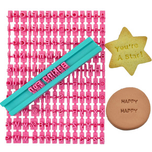 Bảng chữ cái Số biểu tượng thư gây ấn tượng embosser Bộ cookie Báo Chí tem in tên gốm gốm công cụ - Product Image 1