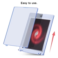 Leshiny Hot Sell Protège-cartes à chargement par le haut de 35 points d'épaisseur, porte-cartes magnétique transparent pour cartes de collection et organisation
