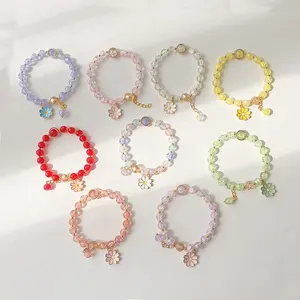 Fabricante venda pulseira crianças para europa e estados unidos, bonito desenho animado pulseira conjunto meninas jóias