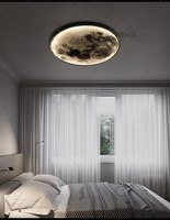 Lampe murale LED de luxe en fer avec commande tactile, motif lune, pour couloir, salon et décoration de fond de chambre