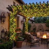 Ranken-Lichterkette 5m50 LED Pothos Lichterkette mit Fernbedienung Retro Warmweiß Weihnachten für Schlafzimmer Wand Garten Wohnheim Dekoration
