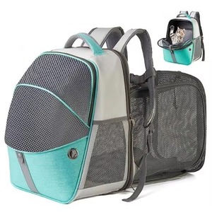 Mochila transportadora de mascotas con muestra gratuita, expandible, duradera, de malla transpirable, mochila transportadora para gatos y perros pequeños, a prueba de escapes - Product Image 1