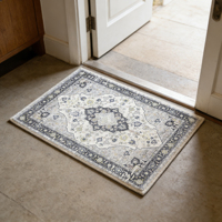 Tapis doux antidérapant personnalisé, tapis de bain en chenille à motif floral, paillasson