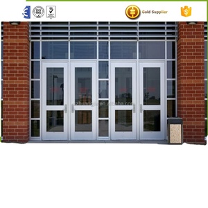 Precio de Venta de Puerta Batiente de Vidrio Comercial con Marco de <span class=keywords><strong>Aluminio</strong></span> para Exteriores - Product Image 2