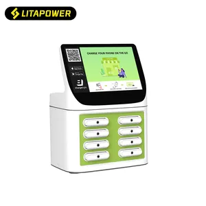 Compartilhamento Mobile Pay Charger App Carregamento Power Bank Bateria Design Aluguel Estação Aluguel sem bancos de energia