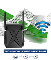 Penguat WiFi Rumah Dual Band, Ekstender Jaringan Nirkabel, Repeater 2100Mbps untuk Cakupan Seluruh Rumah, Smart TV, Laptop, Kantor